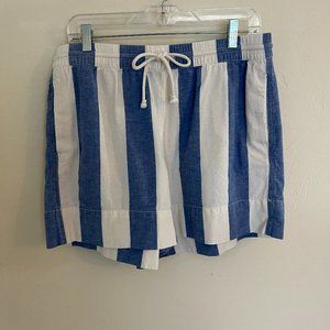 Lou & Grey blue and white stripe shorts